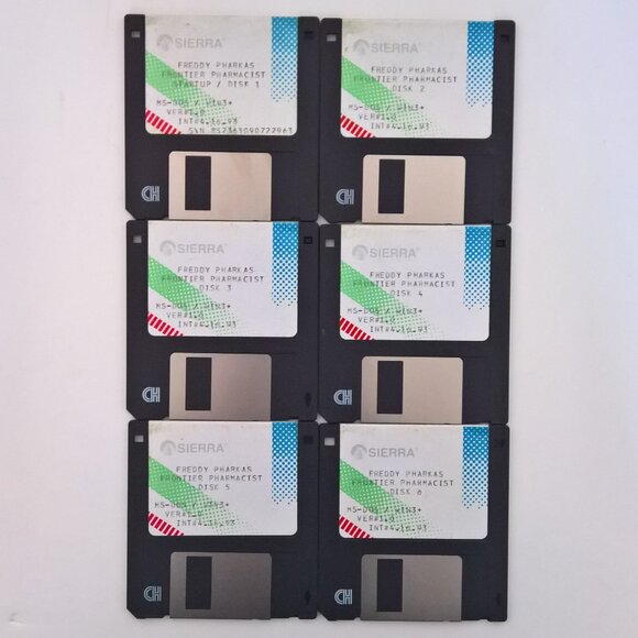 Freddy Pharkas Frontier Pharmacist Big Box Sierra PC 3.5'' (1993) Floppy Disks - Picture 3 of 4